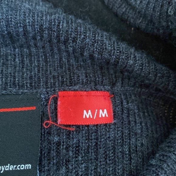 Spyder Wool blend cardigan sweater jacket Womens M Warm stretch base Layer snow - Picture 7 of 12